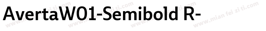 AvertaW01-Semibold R字体转换